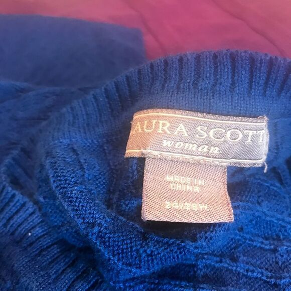 Laura Scott  blue sweater 24/26 - Picture 9 of 12